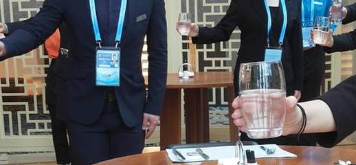 《你注視著遠(yuǎn)方，我注視著你》——雁棲島主會場一帶一路特邀禮儀培訓(xùn)師路佳廣告設(shè)計(jì)